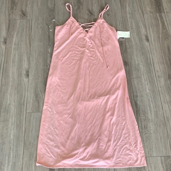 NWT Miken Lace-Up Swim Cover-up Dress - Picture 2 of 4